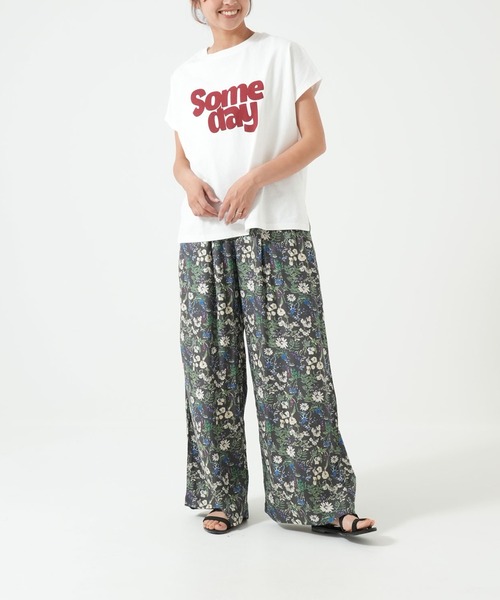 HEART MARKET(ハートマーケット)の「さらっと快適ゆったりワイドパンツ(裏地付き)(その他パンツ・レディース・モカ/ブラック/ベージュ系/チャコール・LARGE/MEDIUM)」の5枚目の写真