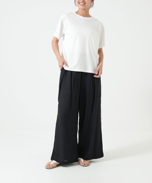 HEART MARKET(ハートマーケット)の「さらっと快適ゆったりワイドパンツ(裏地付き)(その他パンツ・レディース・モカ/ブラック/ベージュ系/チャコール・LARGE/MEDIUM)」の11枚目の写真