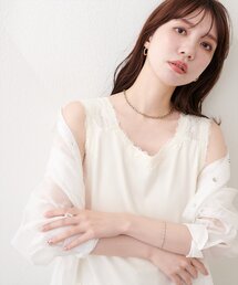 natural couture | レーストリムテレコタンク(タンクトップ)