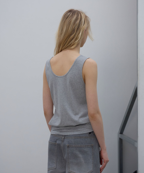 LCDC TM(エルシーディーシーティーエム)の「SHAPED HEM TANK TOP (MELANGE GREY)(Tシャツ/カットソー・レディース・その他・SMALL/MEDIUM)」の8枚目の写真