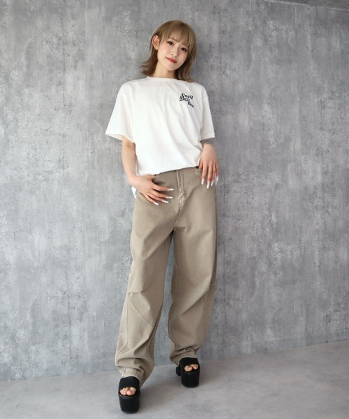 CECIL McBEE（セシルマクビー）の「カーブデニムパンツ（デニムパンツ・レディース・グレー/ベージュ/サックスブルー・61/64）」の12枚目の写真