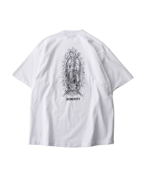 Subciety(サブサエティ)の「Saint riot tee(Tシャツ/カットソー・メンズ・ホワイト/ブラック・SMALL/LARGE/MEDIUM/X-LARGE)」の3枚目の写真
