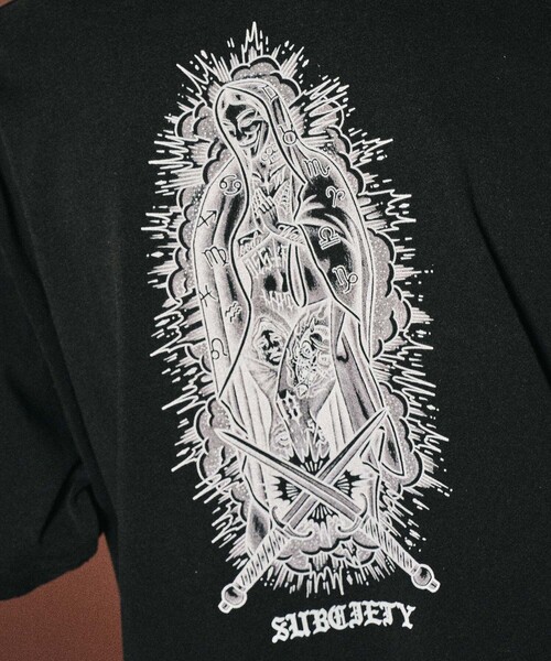 Subciety(サブサエティ)の「Saint riot tee(Tシャツ/カットソー・メンズ・ホワイト/ブラック・SMALL/LARGE/MEDIUM/X-LARGE)」の11枚目の写真