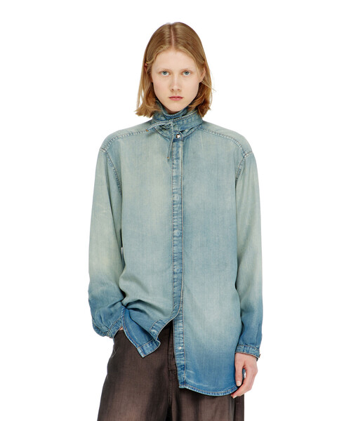 DIESEL(ディーゼル)の「ウィメンズ デニムシャツ DE-ARVEN-S1(シャツ/ブラウス・レディース・インディゴブルー・MEDIUM/X-SMALL/SMALL)」の6枚目の写真