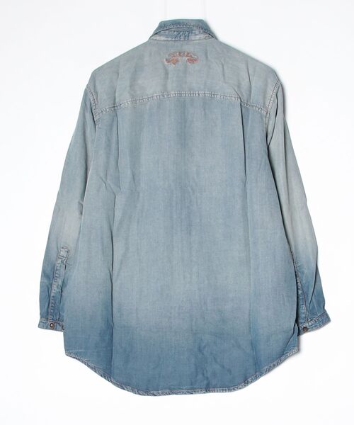 DIESEL(ディーゼル)の「ウィメンズ デニムシャツ DE-ARVEN-S1(シャツ/ブラウス・レディース・インディゴブルー・MEDIUM/X-SMALL/SMALL)」の3枚目の写真