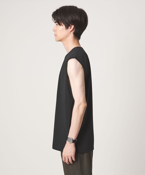 green label relaxing(グリーンレーベルリラクシング)の「【別注/WEB限定】<3/2 WORKS>GLR ノースリーブ タンクトップ(タンクトップ・メンズ・オフホワイト/ブラック・S/L/XL/M)」の8枚目の写真