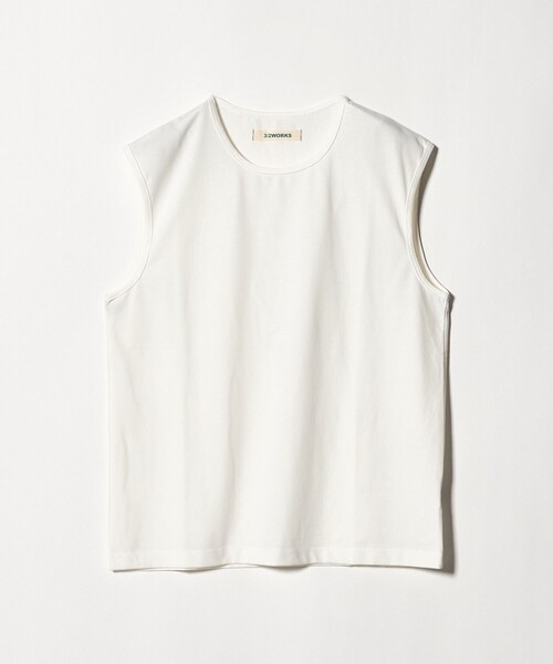 green label relaxing(グリーンレーベルリラクシング)の「【別注/WEB限定】<3/2 WORKS>GLR ノースリーブ タンクトップ(タンクトップ・メンズ・オフホワイト/ブラック・S/L/XL/M)」の15枚目の写真