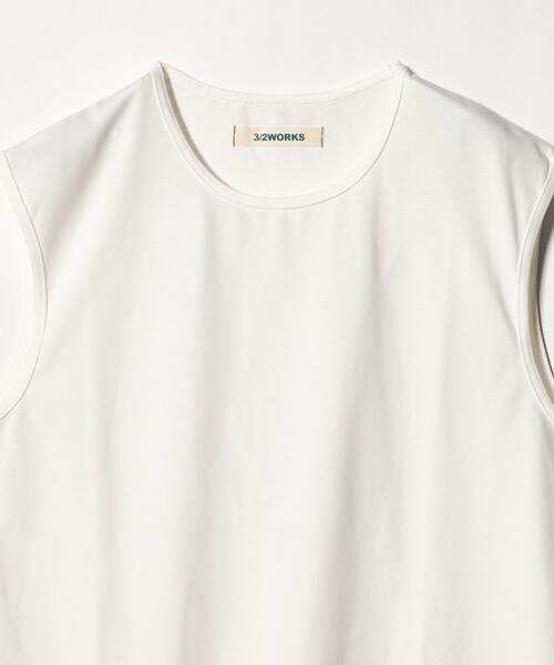 green label relaxing(グリーンレーベルリラクシング)の「【別注/WEB限定】<3/2 WORKS>GLR ノースリーブ タンクトップ(タンクトップ・メンズ・オフホワイト/ブラック・S/L/XL/M)」の16枚目の写真