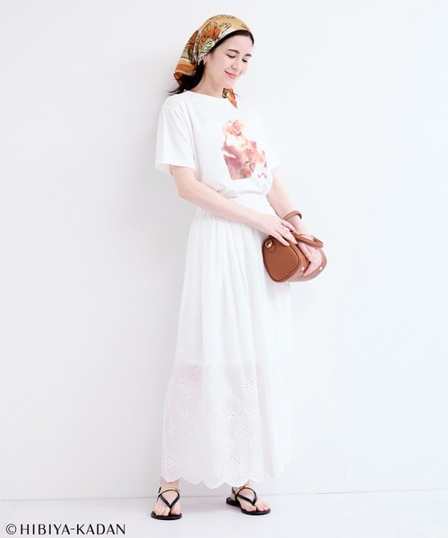LE CERCLE par rope'（ルセルクルパーロペ）の「日比谷花壇スカーフ（バンダナ/スカーフ・レディース・ダークパープル/ベージュ系その他/ピンク・FREE）」の15枚目の写真