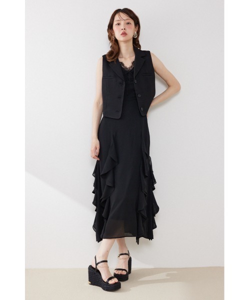 rienda(リエンダ)の「シングルテーラードベスト 夏服(ベスト・レディース・ホワイト/ベージュ/ブラック・SMALL/MEDIUM)」の11枚目の写真
