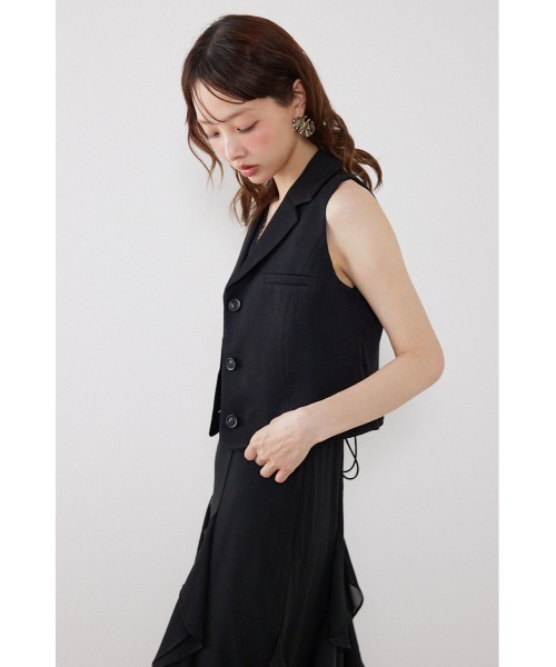 rienda(リエンダ)の「シングルテーラードベスト 夏服(ベスト・レディース・ホワイト/ベージュ/ブラック・SMALL/MEDIUM)」の15枚目の写真