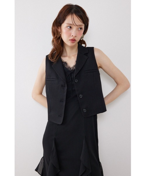 rienda(リエンダ)の「シングルテーラードベスト 夏服(ベスト・レディース・ホワイト/ベージュ/ブラック・SMALL/MEDIUM)」の14枚目の写真