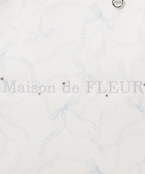 Maison de FLEUR（メゾンドフルール）の「リボンパールプリントマルチポケットトートバッグ（トートバッグ・レディース・ブラック/ブルー・FREE）」の20枚目の写真