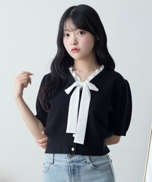 WEGO/リボンニットカーデ