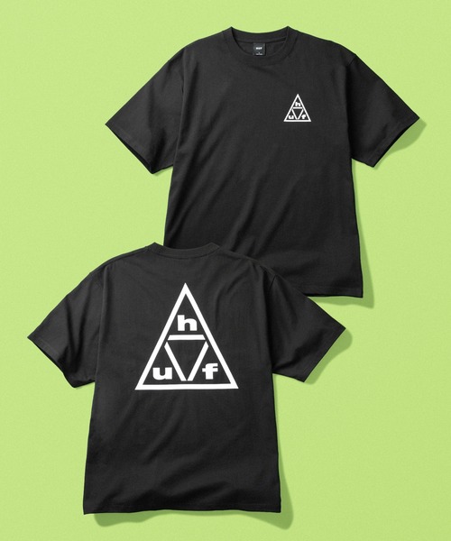 HUF(ハフ)の「TRIPLE TRIANGLE TEE(Tシャツ/カットソー・メンズ・ブラック/ホワイト・S/M/L/XL/XXL)」の2枚目の写真