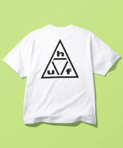 HUF(ハフ)の「TRIPLE TRIANGLE TEE(Tシャツ/カットソー・メンズ・ブラック/ホワイト・S/M/L/XL/XXL)」の3枚目の写真