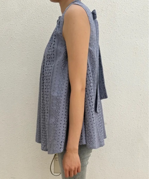 BIRTHDAY BASH（バースデイバッシュ）の「BB ORIGINAL A LINE LACE TOPS（Tシャツ/カットソー・レディース・パープル/ブルー・MEDIUM/SMALL）」の4枚目の写真