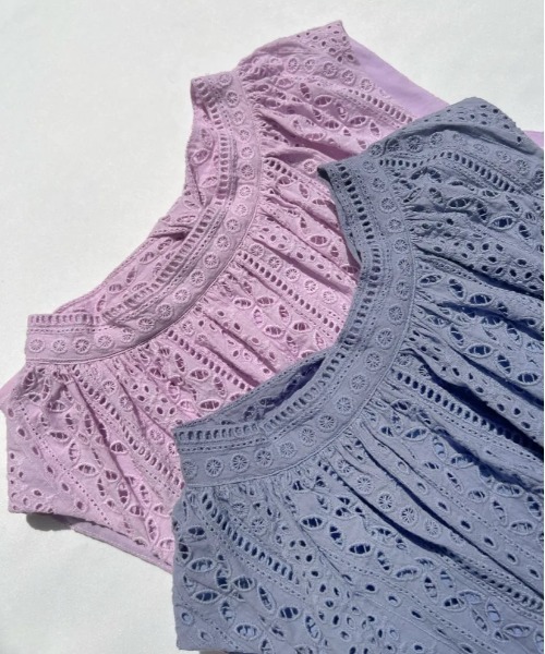 BIRTHDAY BASH（バースデイバッシュ）の「BB ORIGINAL A LINE LACE TOPS（Tシャツ/カットソー・レディース・パープル/ブルー・MEDIUM/SMALL）」の9枚目の写真