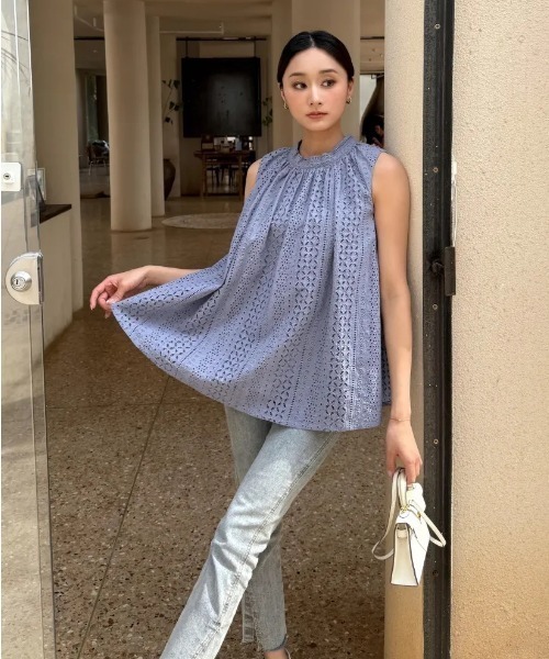 BIRTHDAY BASH（バースデイバッシュ）の「BB ORIGINAL A LINE LACE TOPS（Tシャツ/カットソー・レディース・パープル/ブルー・MEDIUM/SMALL）」の10枚目の写真