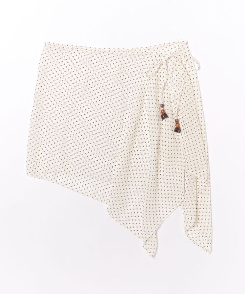 apres jour clair(アプレジュールクレア)の「【apres jour clair】ドット柄シアー巻きスカート(スカート・レディース・ホワイト系その他・FREE)」の3枚目の写真