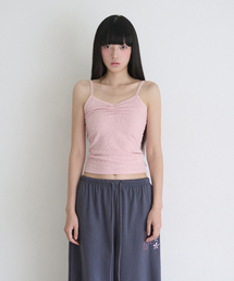 FLOWER EMBOSSED SLEEVELESS BABY PINK