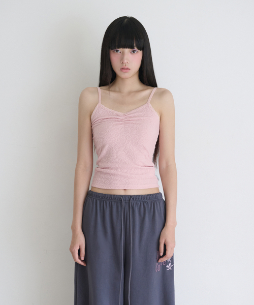 MIRECO(ミレコ)の「FLOWER EMBOSSED SLEEVELESS BABY PINK(Tシャツ/カットソー・レディース・その他・FREE)」の1枚目の写真
