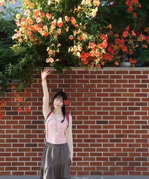 MIRECO(ミレコ)の「FLOWER EMBOSSED SLEEVELESS BABY PINK(Tシャツ/カットソー・レディース・その他・FREE)」の6枚目の写真