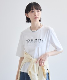 TRANOI. ドットチュールバーラウンドTシャツ