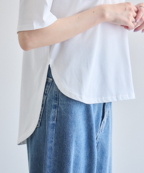 Paradise Picnic(パラダイスピクニック)の「TRANOI. ドットチュールバーラウンドTシャツ(Tシャツ/カットソー・レディース・ホワイト/ブラック・FREE)」の13枚目の写真
