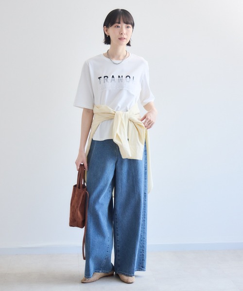 Paradise Picnic(パラダイスピクニック)の「TRANOI. ドットチュールバーラウンドTシャツ(Tシャツ/カットソー・レディース・ホワイト/ブラック・FREE)」の5枚目の写真
