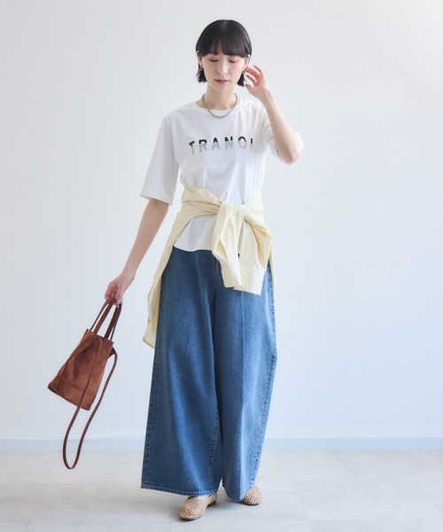 Paradise Picnic(パラダイスピクニック)の「TRANOI. ドットチュールバーラウンドTシャツ(Tシャツ/カットソー・レディース・ホワイト/ブラック・FREE)」の7枚目の写真