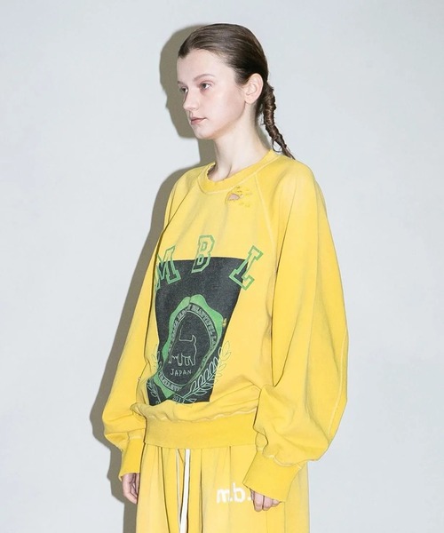 my beautiful landlet(マイビューティフルランドレット)の「【my beautiful landlet】 DAMAGE SWEATSHIRT - print(スウェット・メンズ・オートミール/ブラウン/ブラック/イエロー・0/1)」の12枚目の写真