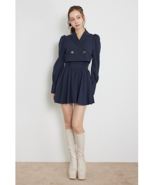 rienda(リエンダ)の「【AW先行アイテム】テーラードデザインミニワンピース 秋服(ワンピース・レディース・ブラウン/ブラック/ネイビー・SMALL/MEDIUM)」の4枚目の写真