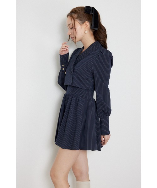 rienda(リエンダ)の「【AW先行アイテム】テーラードデザインミニワンピース 秋服(ワンピース・レディース・ブラウン/ブラック/ネイビー・SMALL/MEDIUM)」の7枚目の写真
