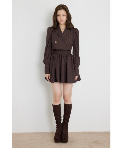 rienda(リエンダ)の「【AW先行アイテム】テーラードデザインミニワンピース 秋服(ワンピース・レディース・ブラウン/ブラック/ネイビー・SMALL/MEDIUM)」の21枚目の写真