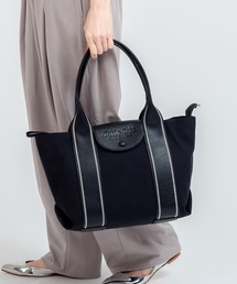 Jolie Joli（ジョリージョリ）の「【Jolie Joli/ジョリージョリ】トートバッグ　キャンバス×エコレザー　フラップバッグ（トートバッグ）」