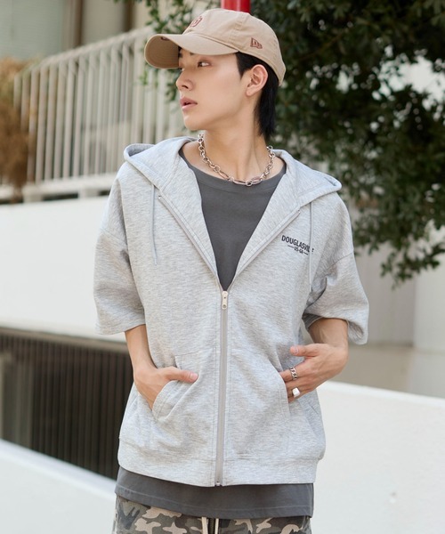 WEGO（ウィゴー）の「WEGO/ストレートラインZIPパーカー（カーディガン/ボレロ・メンズ・杢グレー/ブラック・MEDIUM/LARGE）」の18枚目の写真