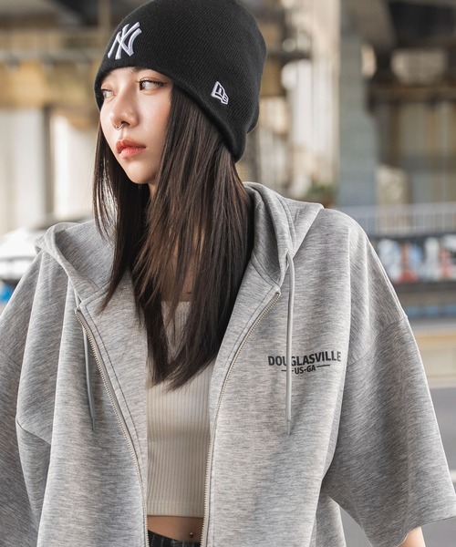 WEGO（ウィゴー）の「WEGO/ストレートラインZIPパーカー（カーディガン/ボレロ・メンズ・杢グレー/ブラック・MEDIUM/LARGE）」の4枚目の写真