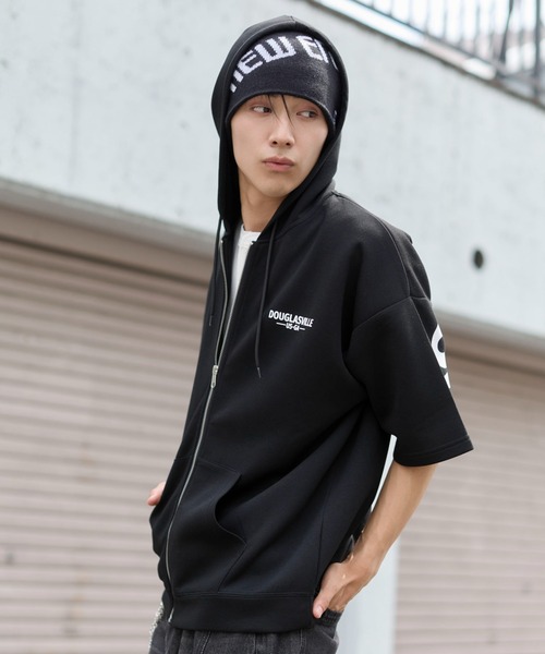 WEGO（ウィゴー）の「WEGO/ストレートラインZIPパーカー（カーディガン/ボレロ・メンズ・杢グレー/ブラック・MEDIUM/LARGE）」の7枚目の写真