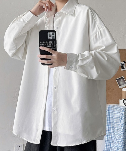 KELVIN（ケルヴァン）の「Essential Overshirt エッセンシャルオーバーシャツ（シャツ/ブラウス・メンズ・グレー/ブラック/ホワイト・MEDIUM/LARGE）」の4枚目の写真