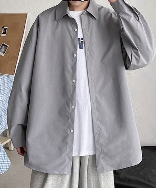 KELVIN（ケルヴァン）の「Essential Overshirt エッセンシャルオーバーシャツ（シャツ/ブラウス・メンズ・グレー/ブラック/ホワイト・MEDIUM/LARGE）」の10枚目の写真