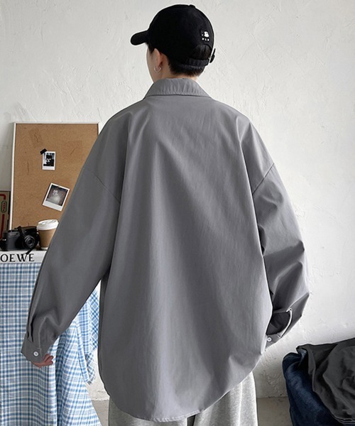 KELVIN（ケルヴァン）の「Essential Overshirt エッセンシャルオーバーシャツ（シャツ/ブラウス・メンズ・グレー/ブラック/ホワイト・MEDIUM/LARGE）」の11枚目の写真