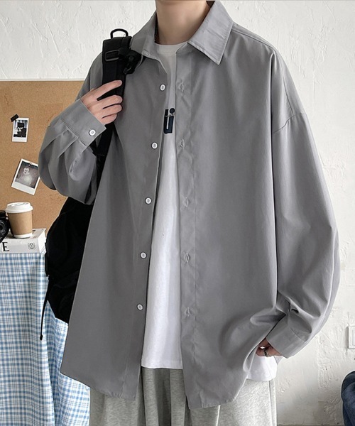 KELVIN（ケルヴァン）の「Essential Overshirt エッセンシャルオーバーシャツ（シャツ/ブラウス・メンズ・グレー/ブラック/ホワイト・MEDIUM/LARGE）」の13枚目の写真