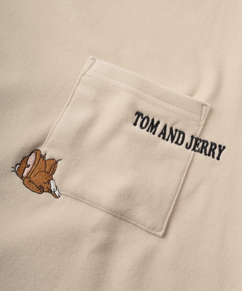 Tom＆Jerry（トムアンドジェリー）の「【71】【TOM＆JERRY/トムとジェリー】【セットアップ可能】マシュマロフリース 刺繍 クルーネック ロングスリーブTシャツ/キャラクター/ルームウェア/ユニセックス/レディース/メンズ（Tシャツ/カットソー・レディース・チャコールグレー/ネイビー/ブラウン/ベージュ・M/L）」の11枚目の写真