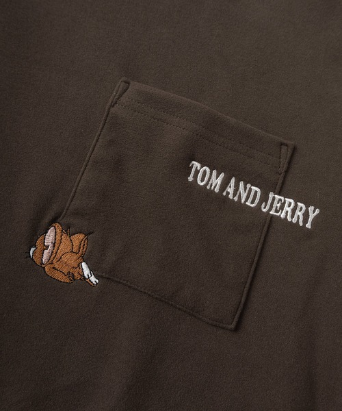 Tom＆Jerry（トムアンドジェリー）の「【71】【TOM＆JERRY/トムとジェリー】【セットアップ可能】マシュマロフリース 刺繍 クルーネック ロングスリーブTシャツ/キャラクター/ルームウェア/ユニセックス/レディース/メンズ（Tシャツ/カットソー・レディース・チャコールグレー/ネイビー/ブラウン/ベージュ・M/L）」の12枚目の写真