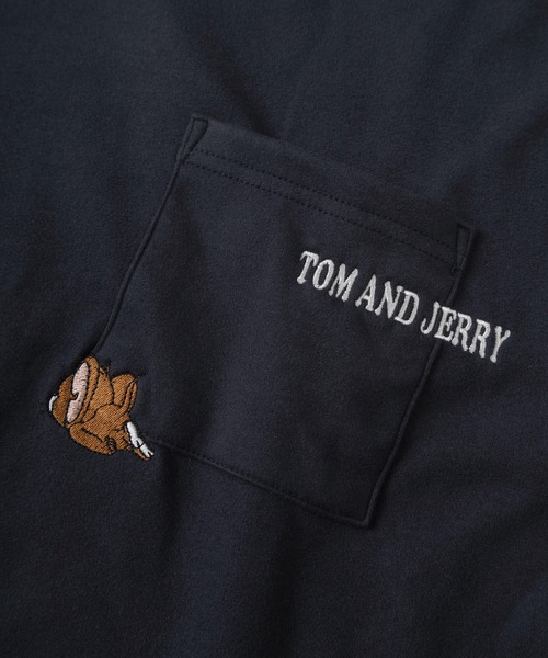Tom＆Jerry（トムアンドジェリー）の「【71】【TOM＆JERRY/トムとジェリー】【セットアップ可能】マシュマロフリース 刺繍 クルーネック ロングスリーブTシャツ/キャラクター/ルームウェア/ユニセックス/レディース/メンズ（Tシャツ/カットソー・レディース・チャコールグレー/ネイビー/ブラウン/ベージュ・M/L）」の6枚目の写真