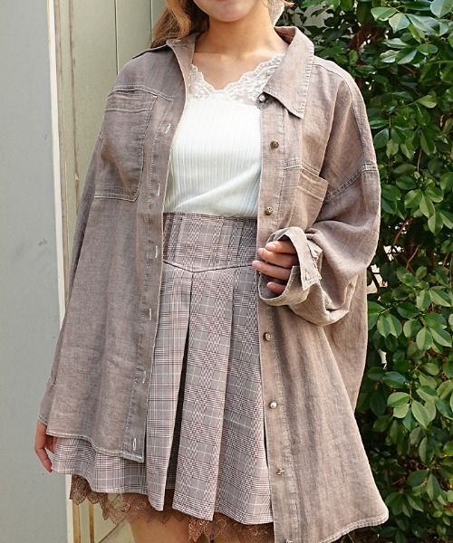 axes femme(アクシーズファム)の「シアーデニムカラーシャツ(シャツ/ブラウス・レディース・ブルー/ブラウン・FREE)」の21枚目の写真