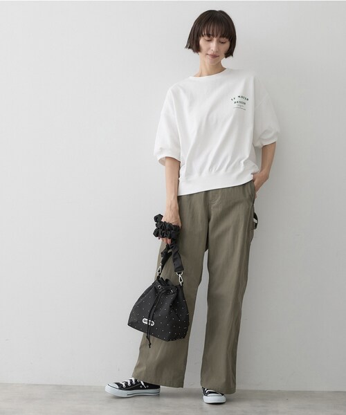 Dessin(デッサン)の「◆【OUTDOORPRODUCTS別注】スタッズ巾着バッグ(ショルダーバッグ・レディース・カーキ/ブラック・00)」の14枚目の写真