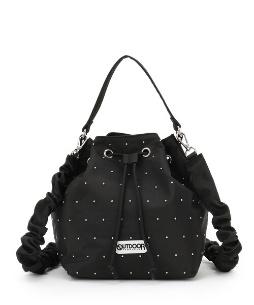 Dessin(デッサン)の「◆【OUTDOORPRODUCTS別注】スタッズ巾着バッグ(ショルダーバッグ・レディース・カーキ/ブラック・00)」の11枚目の写真