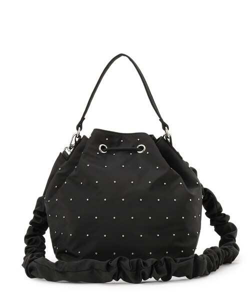 Dessin(デッサン)の「◆【OUTDOORPRODUCTS別注】スタッズ巾着バッグ(ショルダーバッグ・レディース・カーキ/ブラック・00)」の13枚目の写真